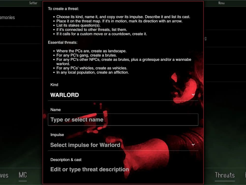 AW Central threat dialog screenshot
